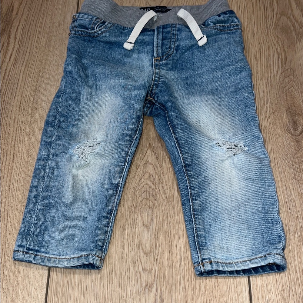 ๐๏ธ 4 for $20 ๐๏ธ - GAP Kids Light Blue Distressed Jeans - Picture 4 of 12